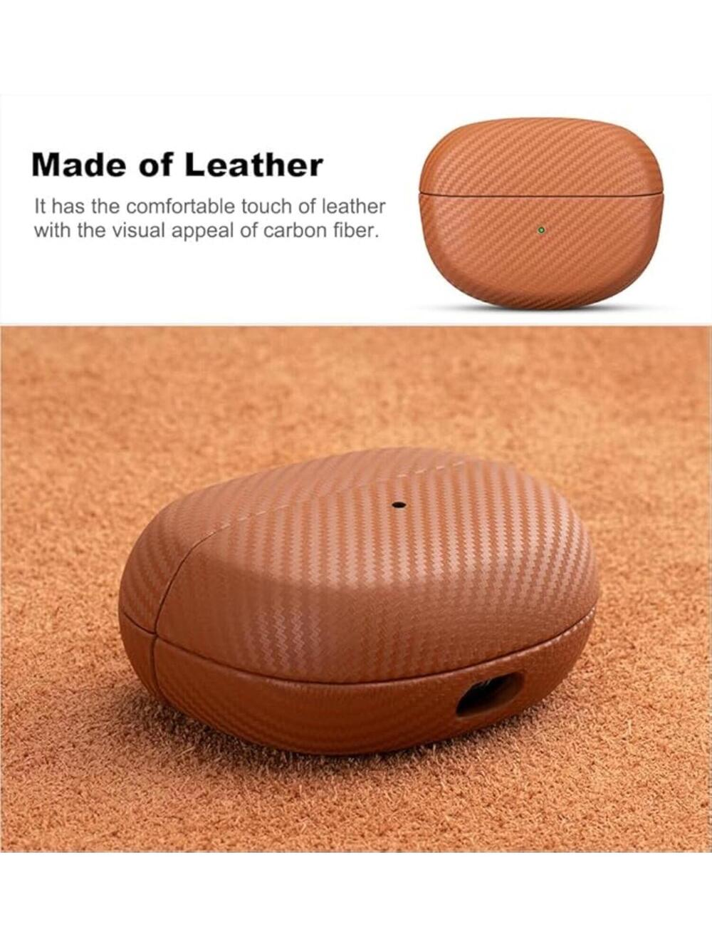 Leather Case for Bose Ultra Open Earbuds Case Cover Camel Brown - Picture 3 of 4